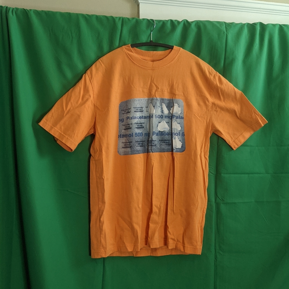 PALACE orange "Palacetamol" RARE graphic t-shirt